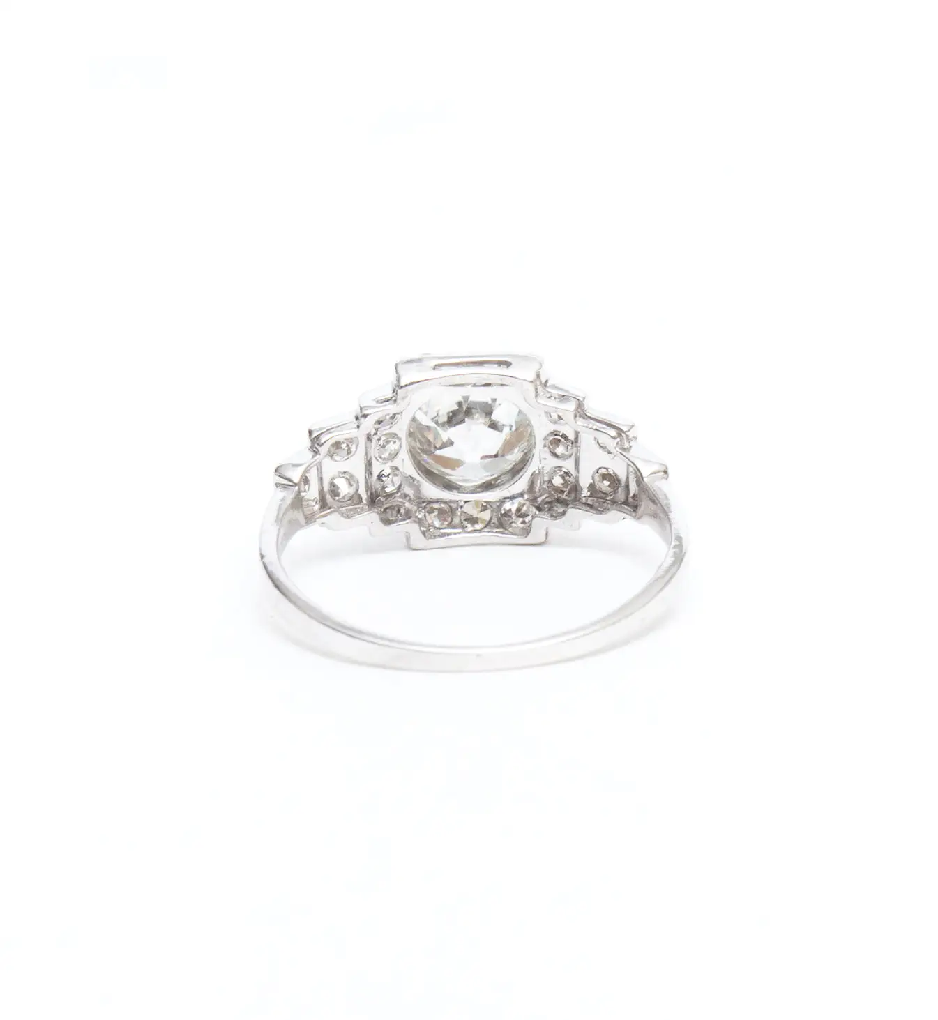 1.23 ct Old European Diamond Step Down Ring