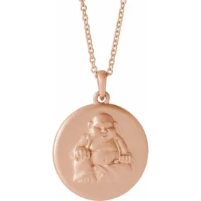 14K Rose Buddha 16-18 Necklace 86851NR