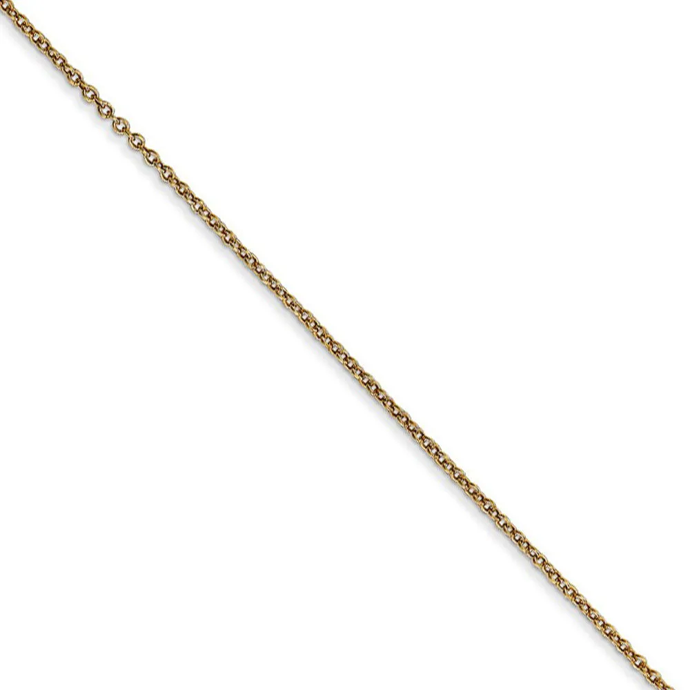 14k Yellow Gold Antiqued Compass (14mm) Necklace