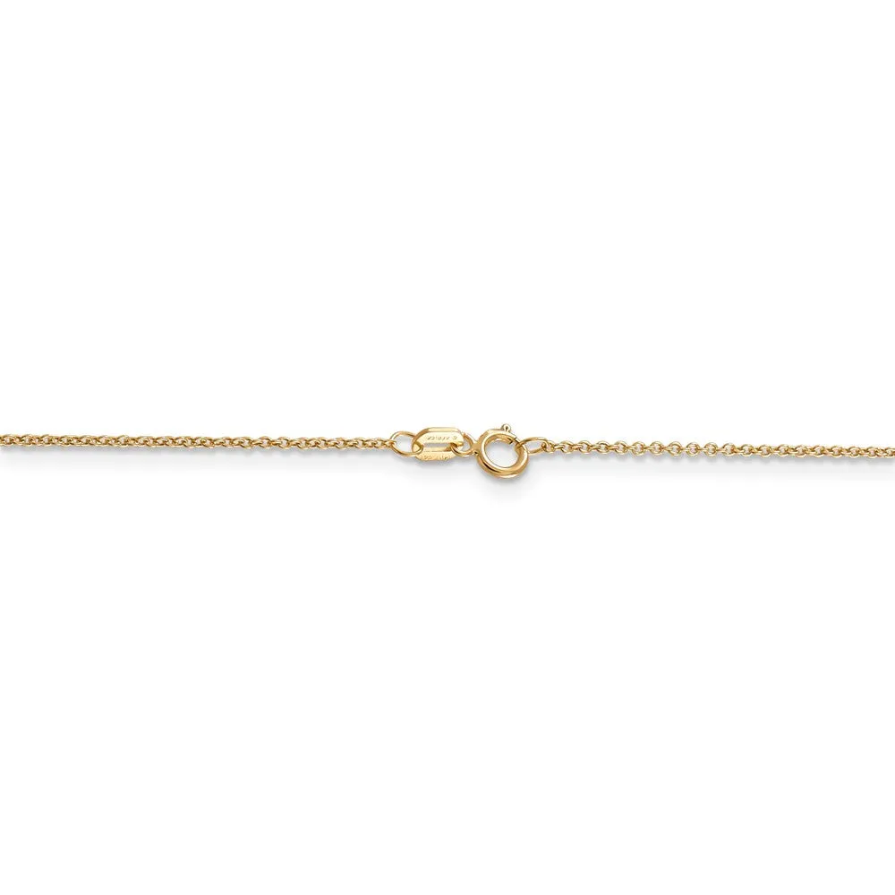 14k Yellow Gold, Dainty, Celtic Cross Necklace