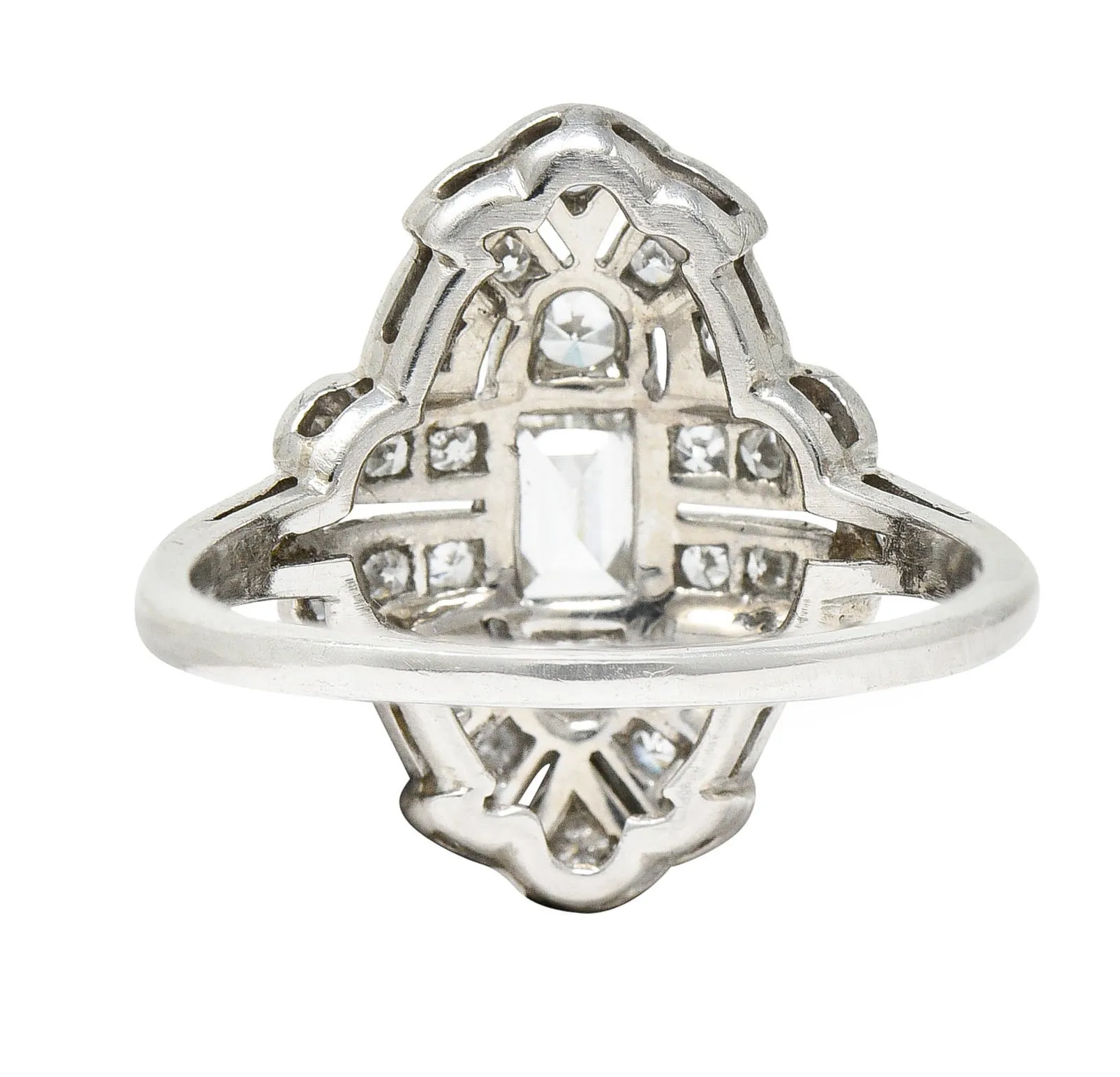 1930's Maurice Tishman Art Deco 0.75 CTW Diamond Platinum Dinner Ring