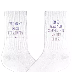 2 Year Wedding Anniversary Gift for Wife - Cotton Socks