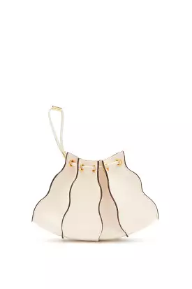 Adria Pleated Wave Wristlet - Alabaster