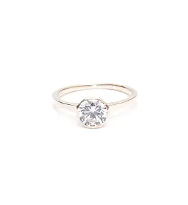 Allium Octad Diamond Ring with Notch