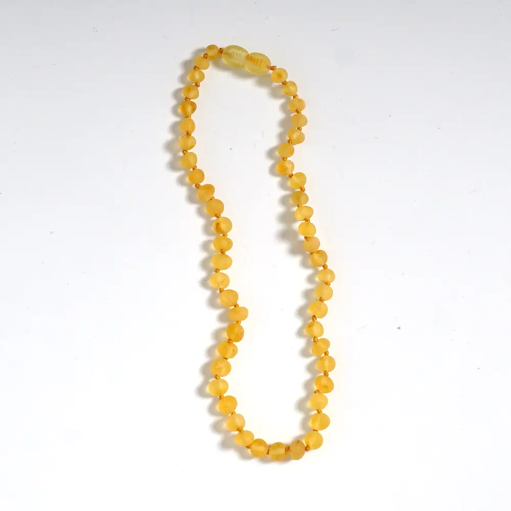 Amber Baby Necklace - Raw Lemon