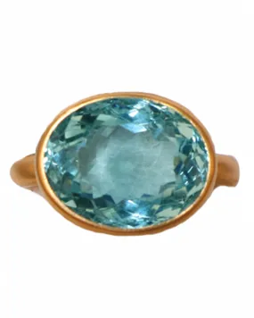 Aquamarine Princess Ring