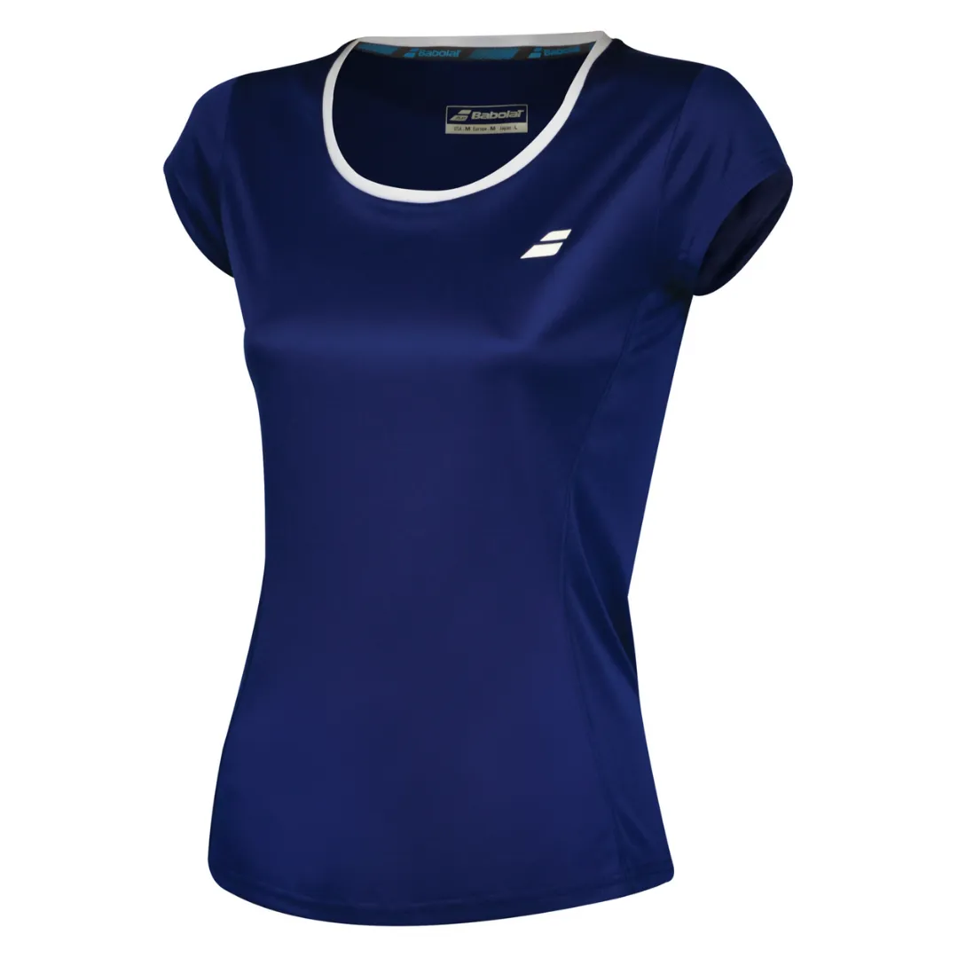 Babolat Girls Core Flag Club Tee - Estate Blue