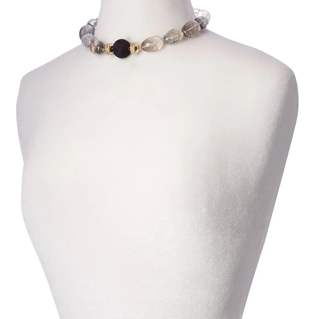 Black Rutilated Quartz Necklace