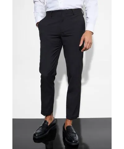 boohooMAN Mens Slim Cropped Dress Pants