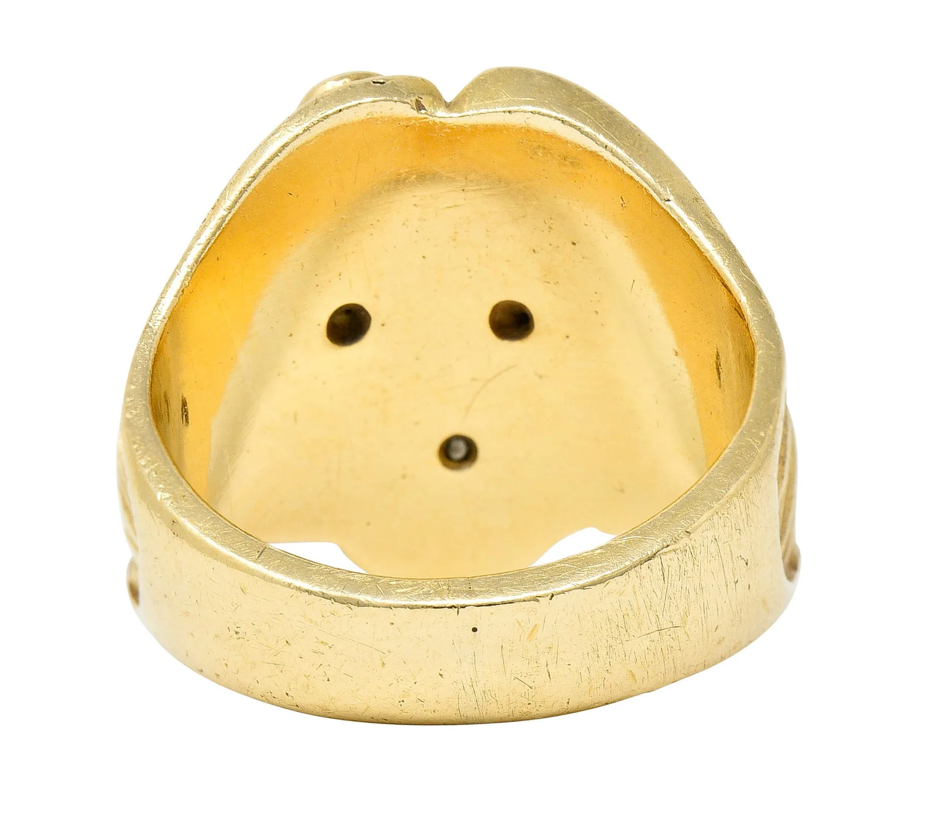 Clyde Duneier Diamond 14 Karat Gold Lion Band Ring