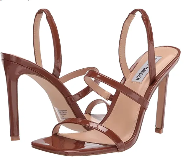 Cognac Patent Gracey Strappy Heel