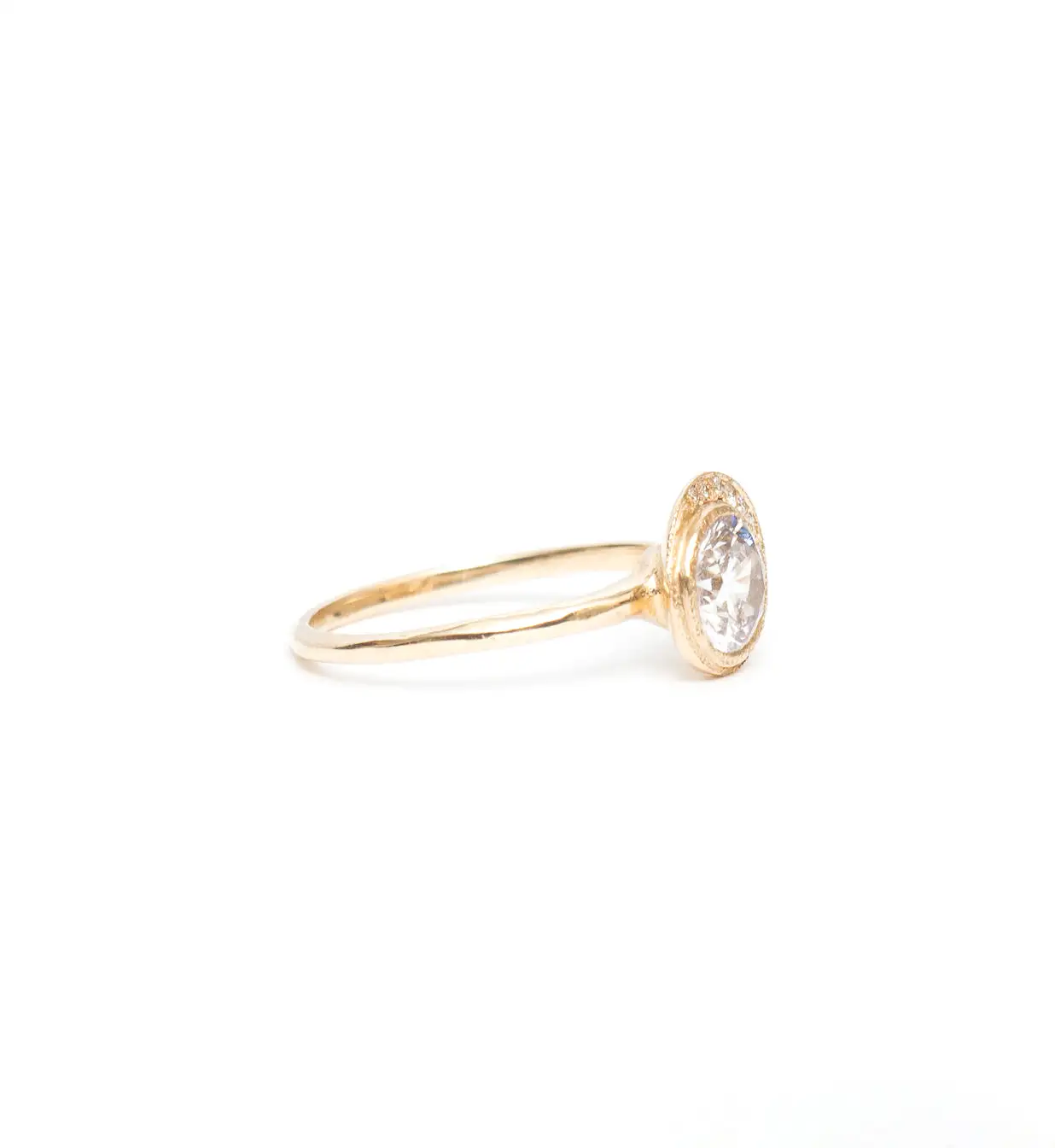 Crescent Diamond Ring