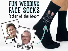 Custom Photo Father Of The Groom Wedding Socks