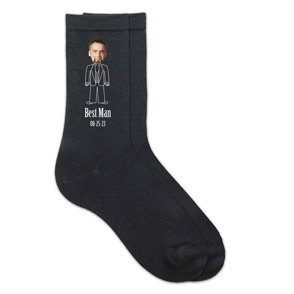 Custom Photo Socks with Photos of the Wedding Party