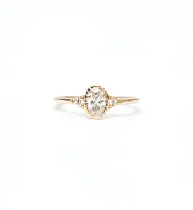 Diamond Oval Deco Ring