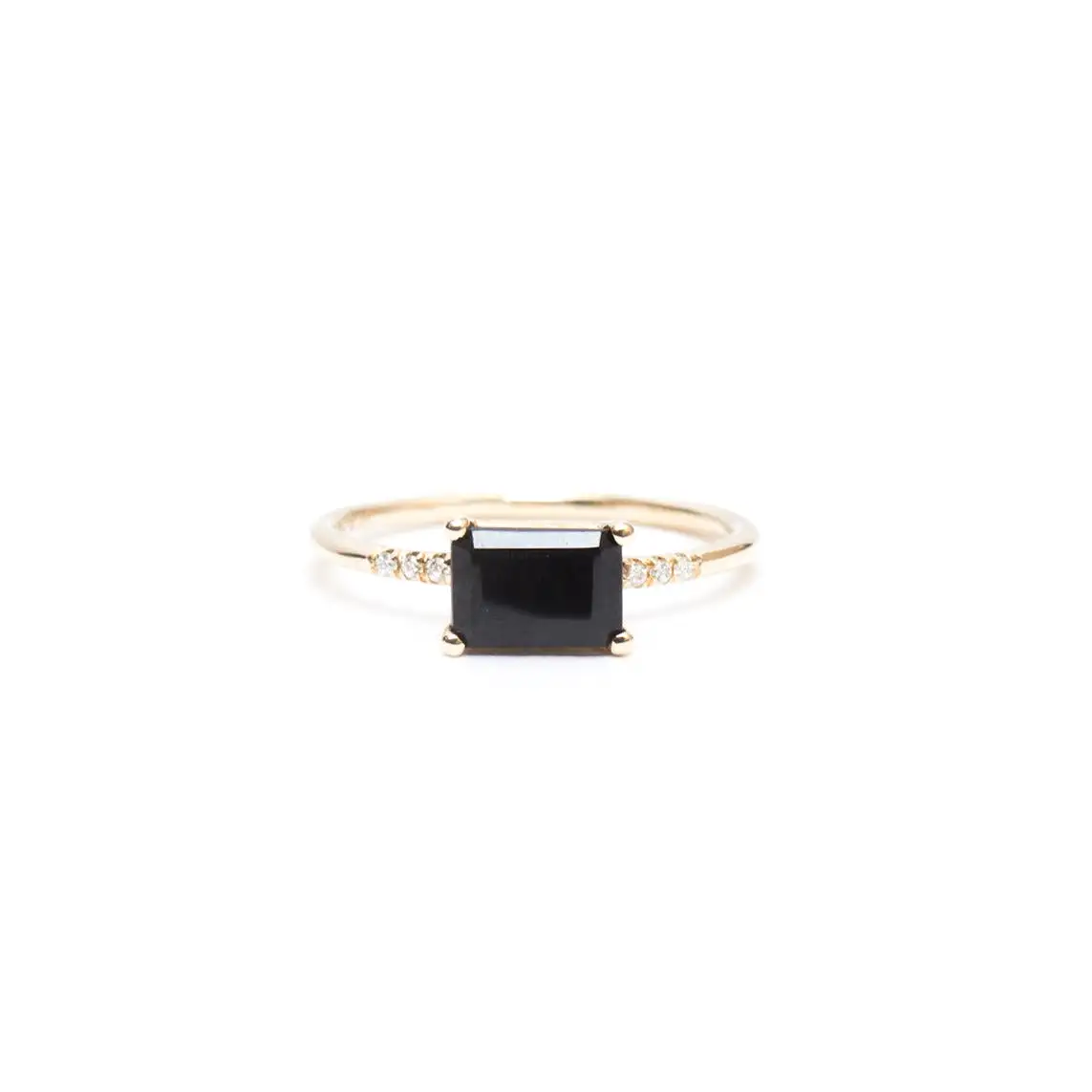 East West Onyx Equilibrium Ring