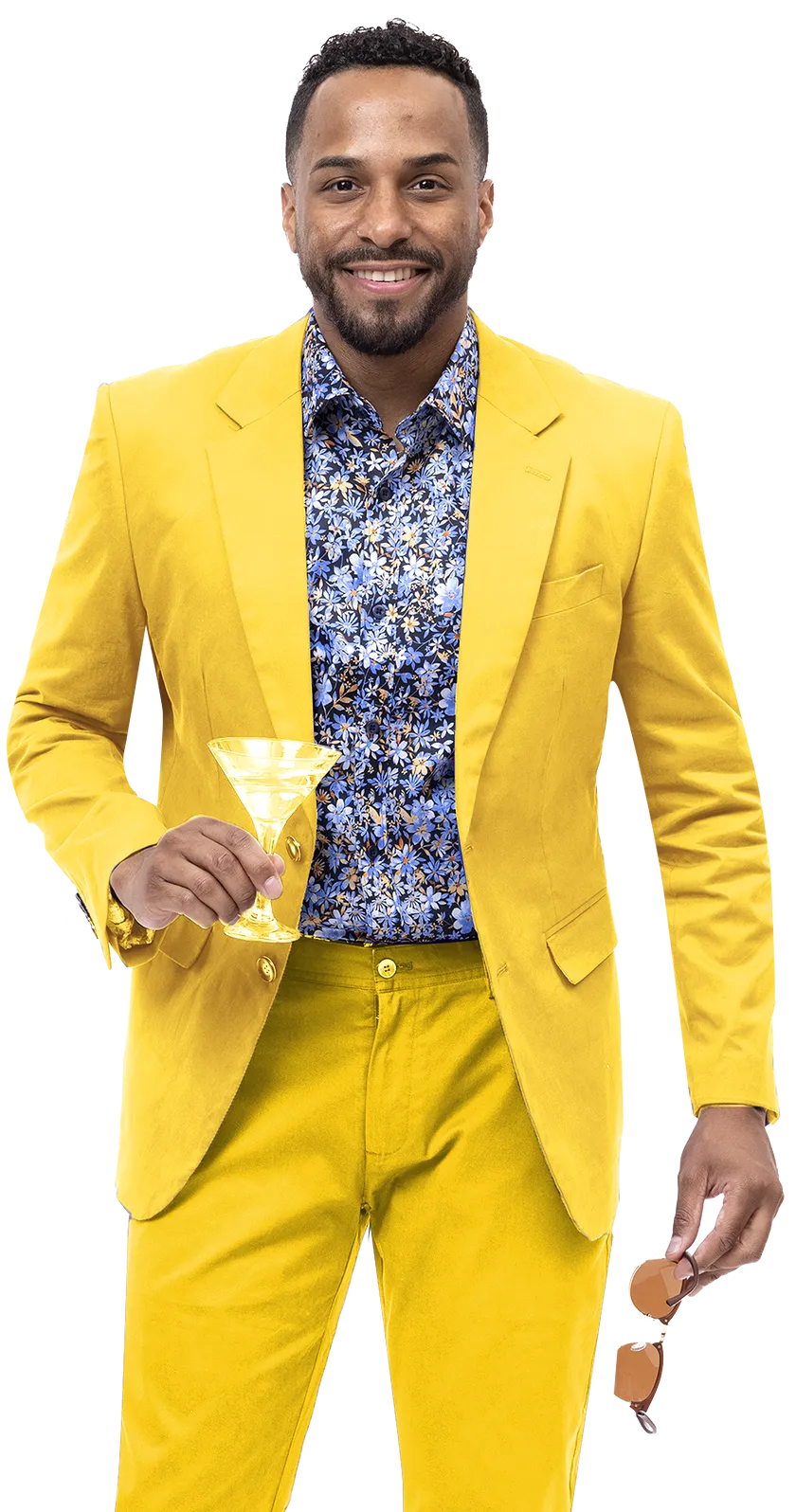 EJ Samuel Yellow Solid Chino Blazer CHJ01