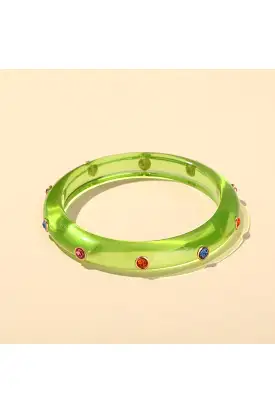 FAMILY JEWELS BANGLE LIME