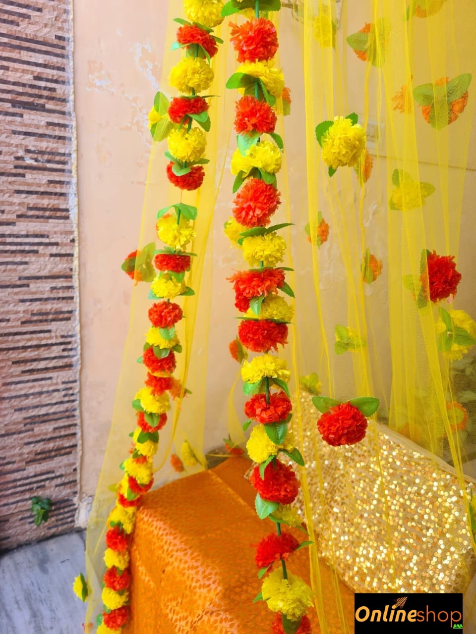 Festive  Haldi Marigold cannopy -DECO001HC