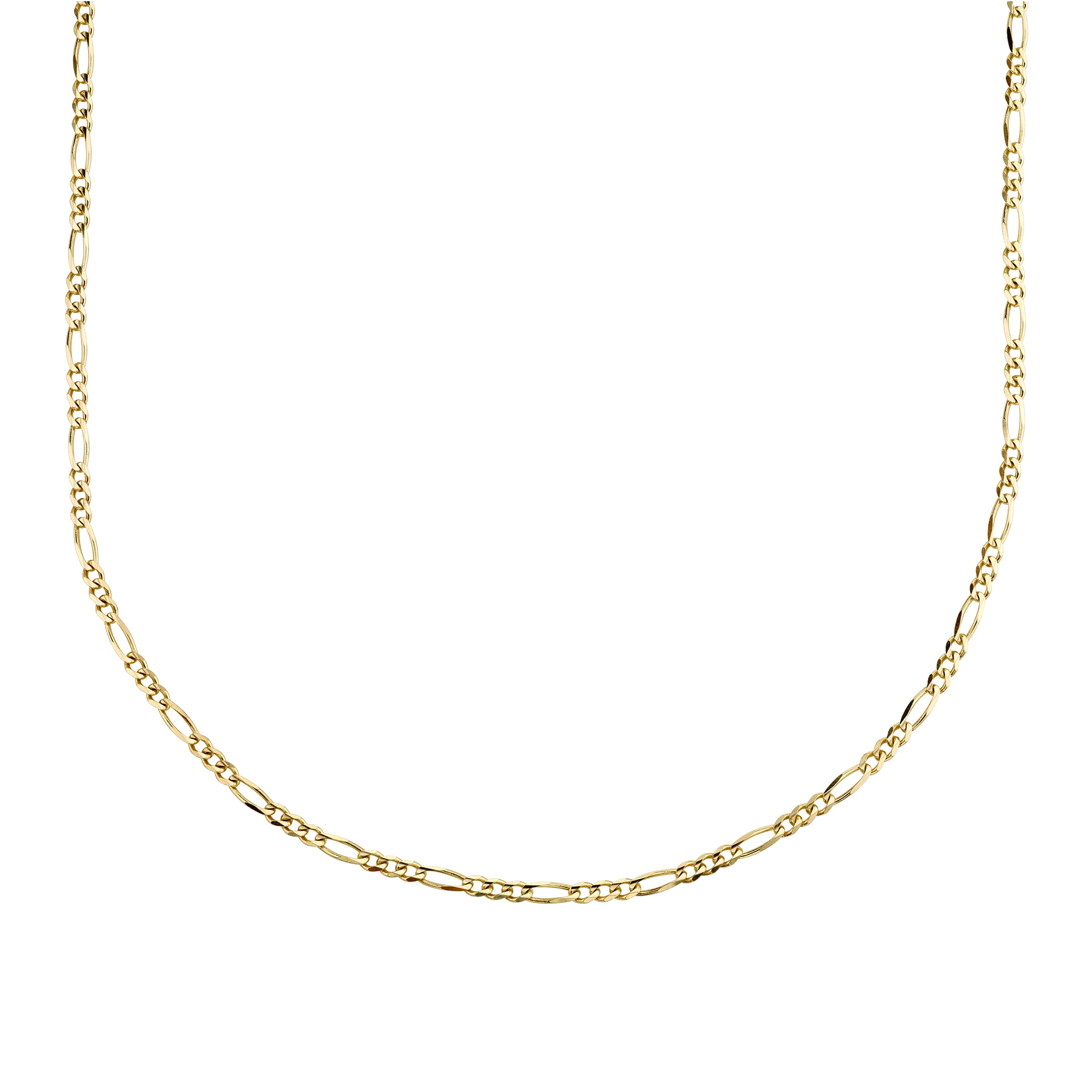 Figaro Chain Necklace - 14k Yellow Gold