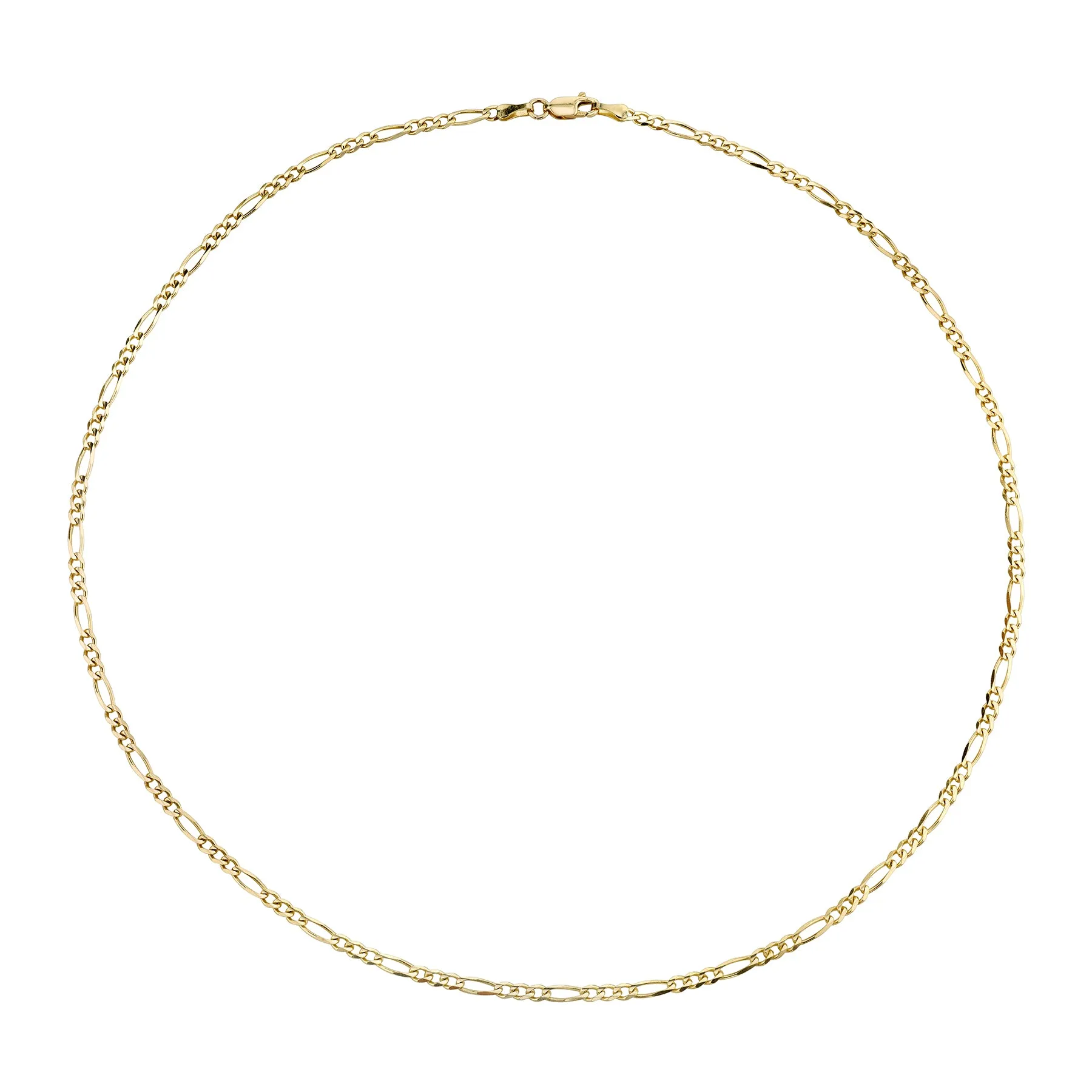 Figaro Chain Necklace - 14k Yellow Gold