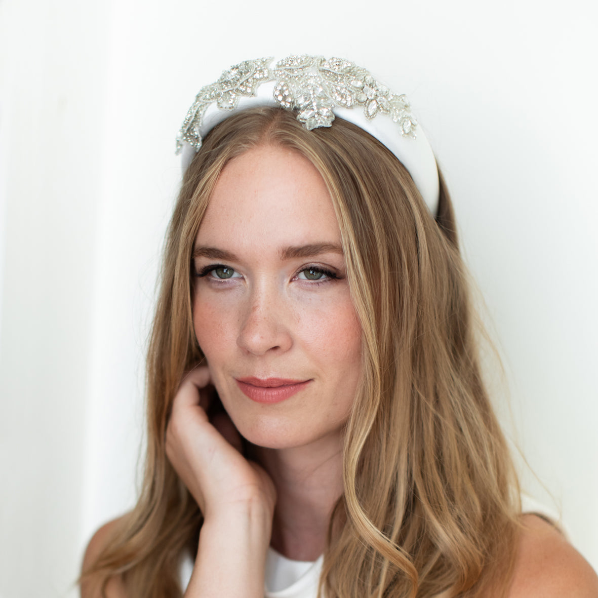 Floris Satin Wedding Headband