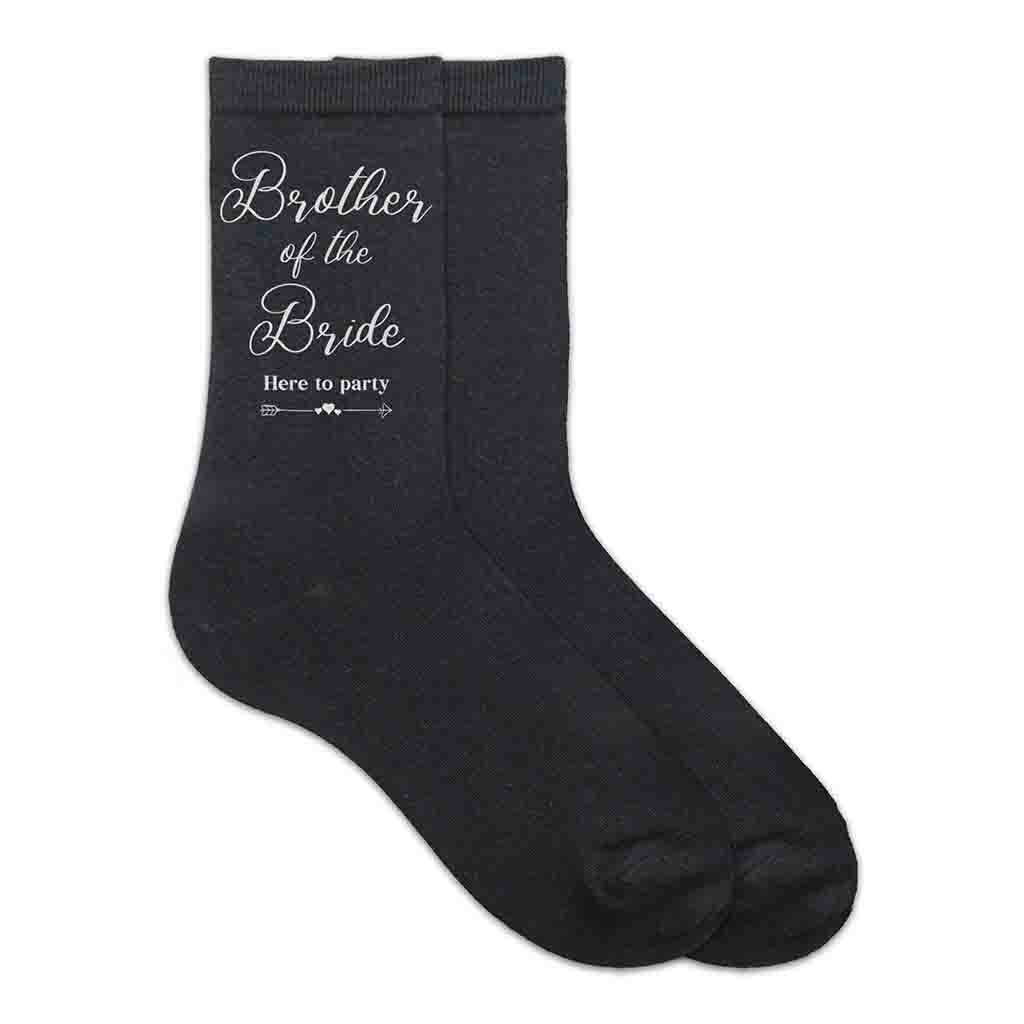 Fun Wedding Party Socks for the Brother of the Bride