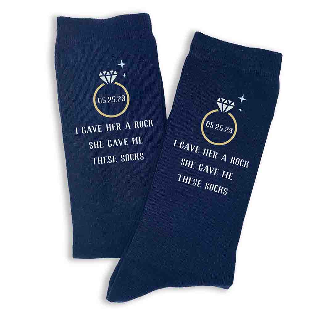 Funny Personalized Wedding Day Socks For The Groom