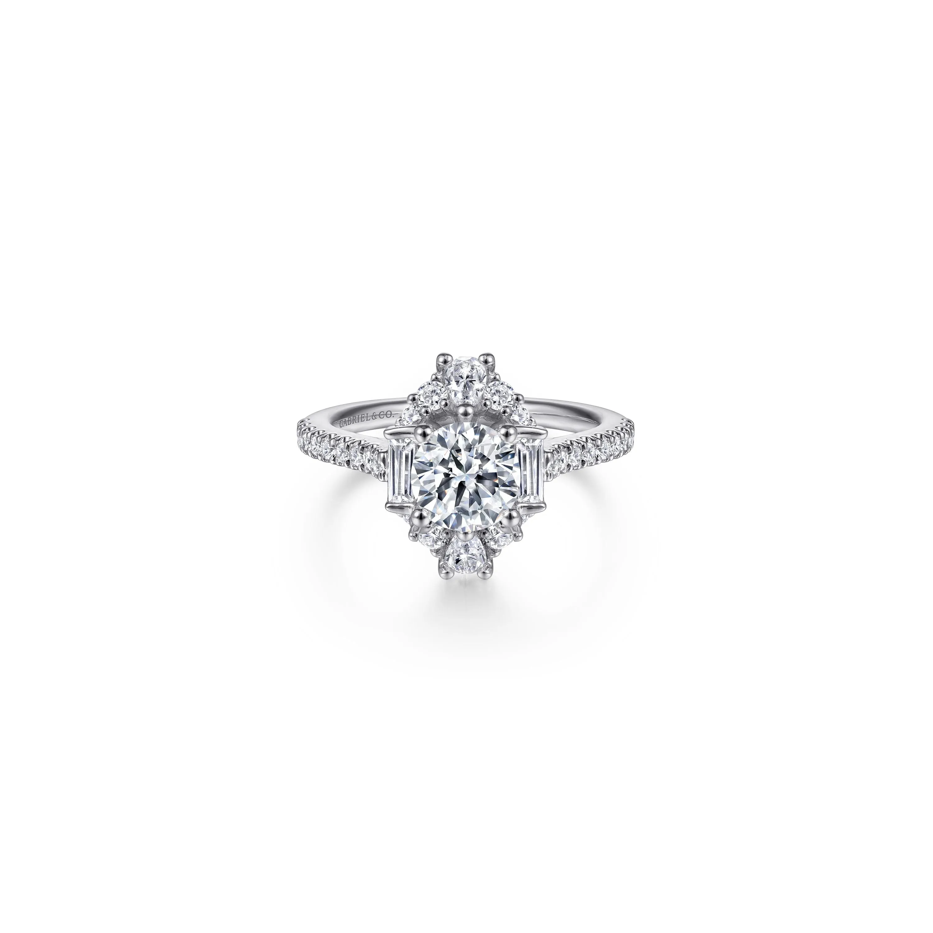 Gabriel Carrington 14K Round Diamond Engagement Ring