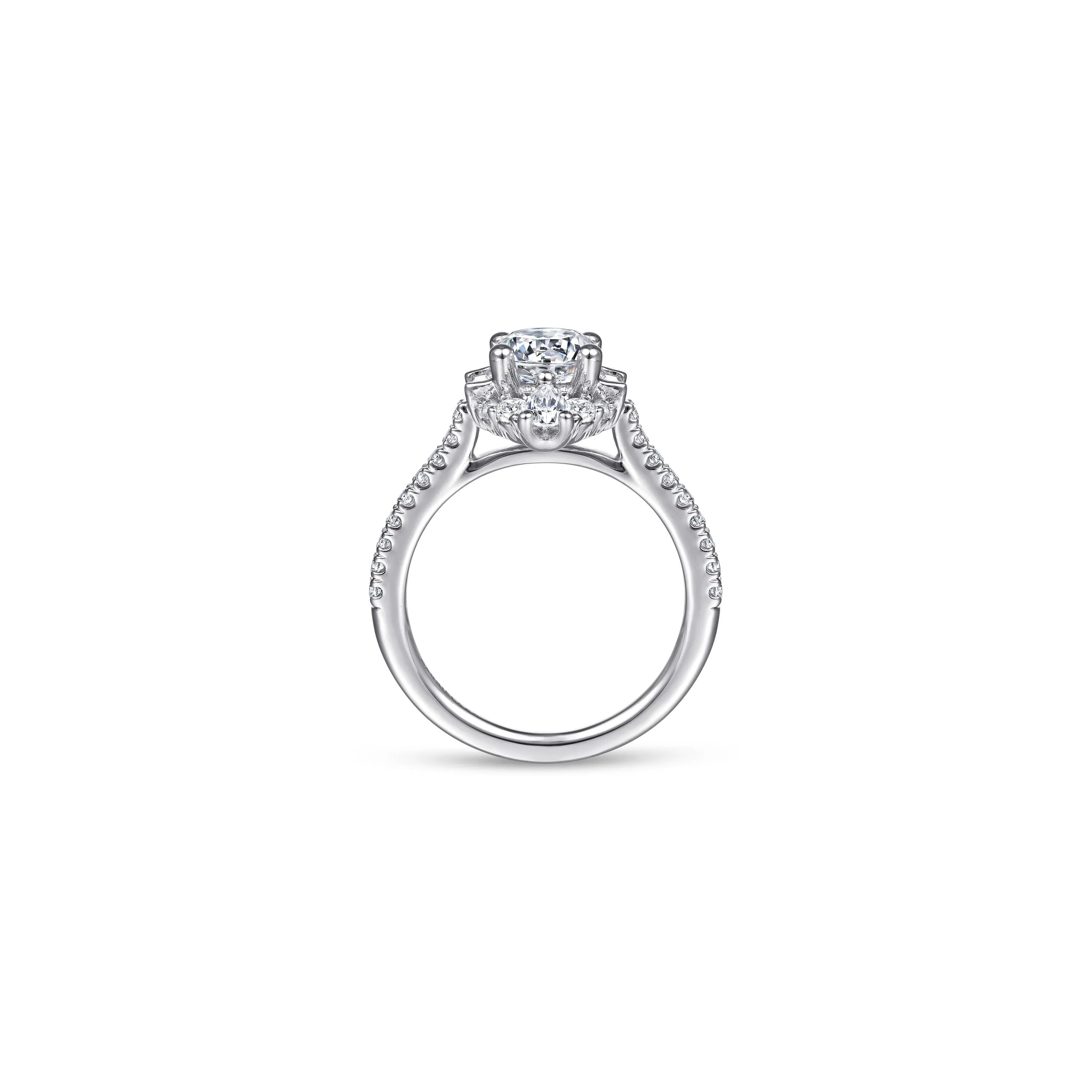 Gabriel Carrington 14K Round Diamond Engagement Ring