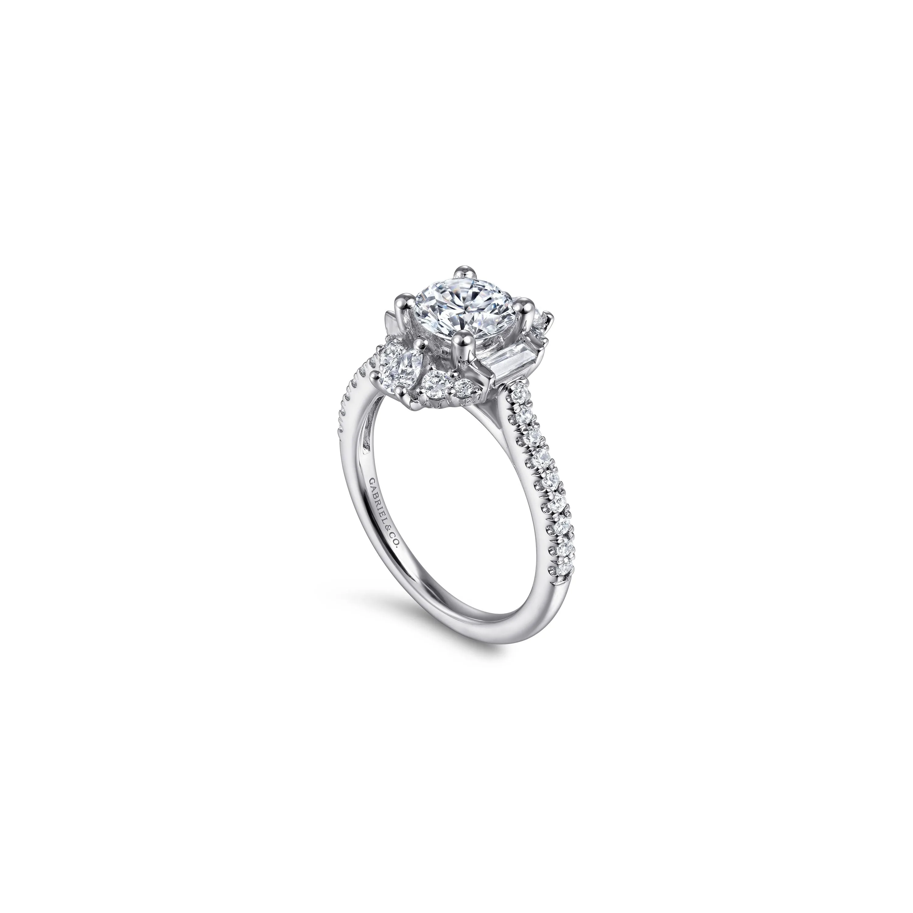 Gabriel Carrington 14K Round Diamond Engagement Ring