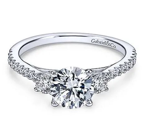 Gabriel Chantal Three Stone Diamond Engagement Ring