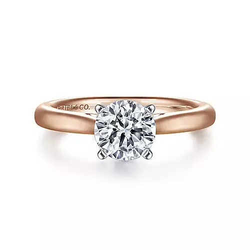 Gabriel Michelle 14K Rose Gold Solitaire Engagement Ring