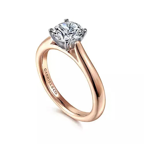 Gabriel Michelle 14K Rose Gold Solitaire Engagement Ring