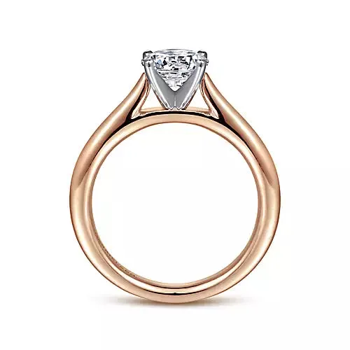 Gabriel Michelle 14K Rose Gold Solitaire Engagement Ring