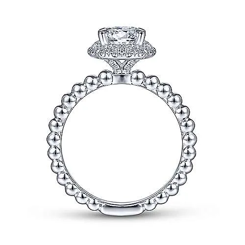 Gabriel Pamina 14K Round Halo Diamond Engagement Ring