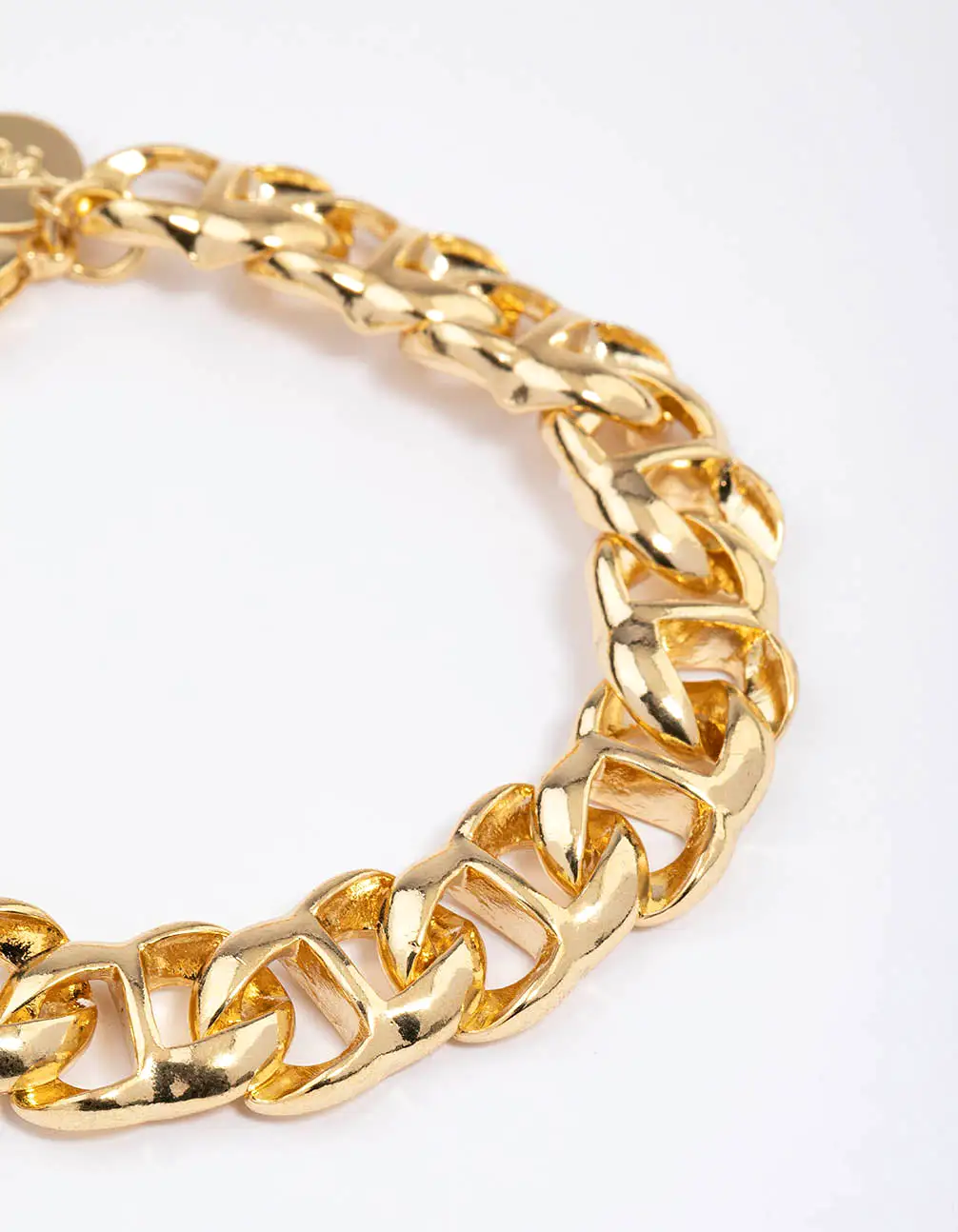 Gold Plated Figure Eight Chain Bracelet