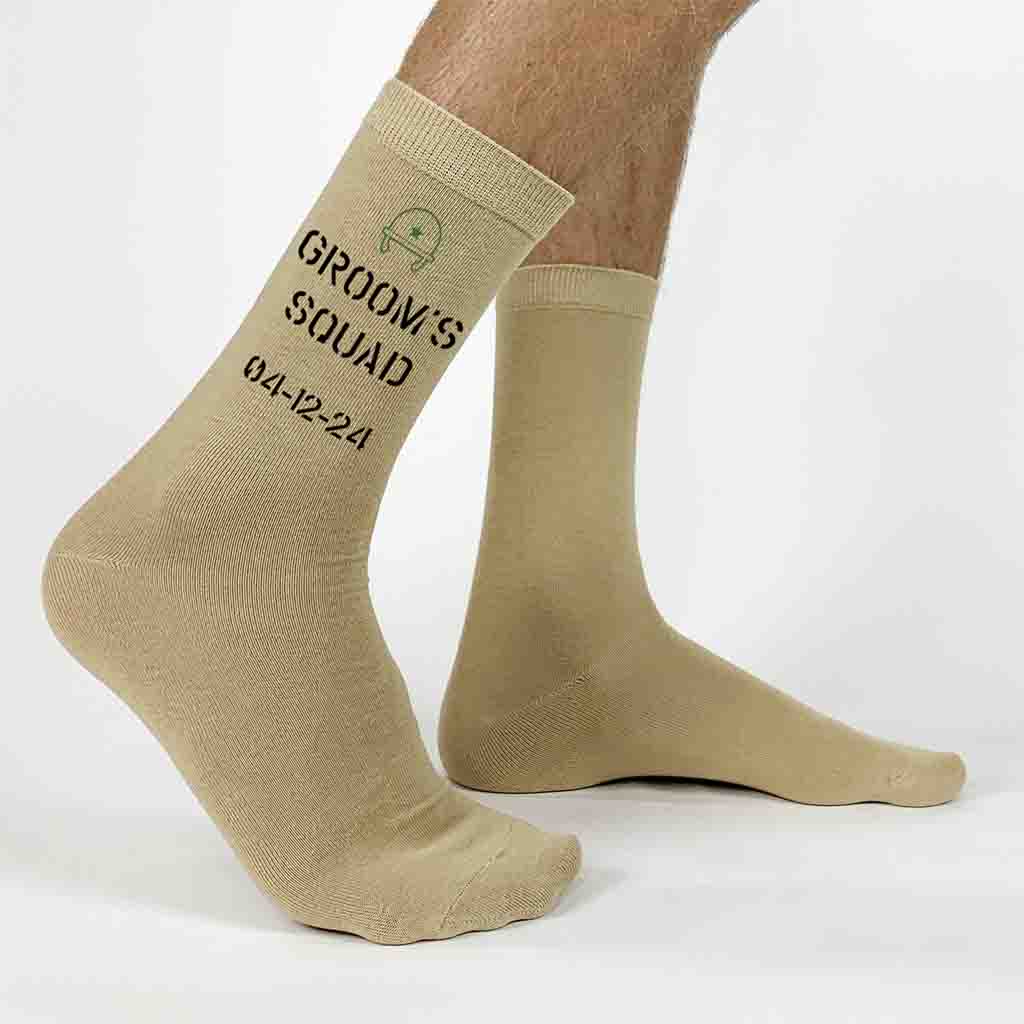 Groom’s Squad - Personalized Wedding Socks with Wedding Date