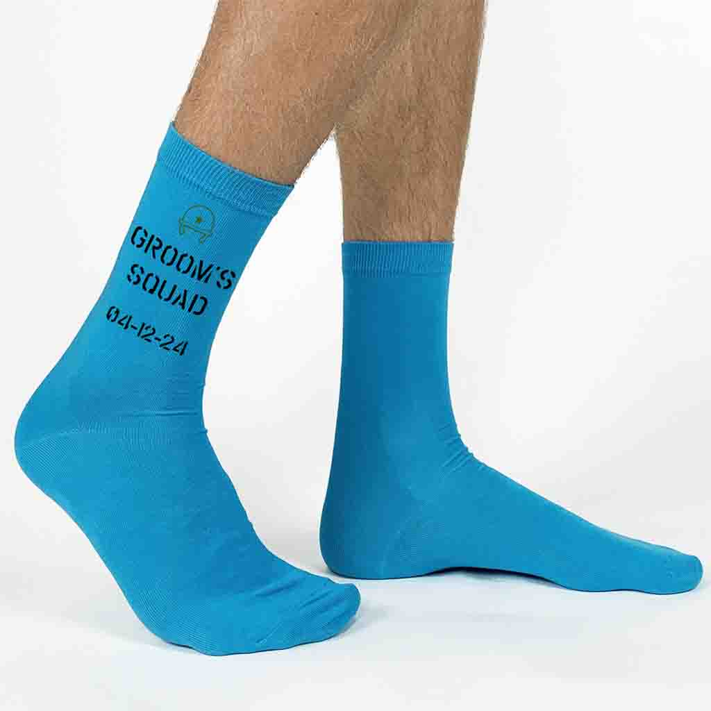 Groom’s Squad - Personalized Wedding Socks with Wedding Date