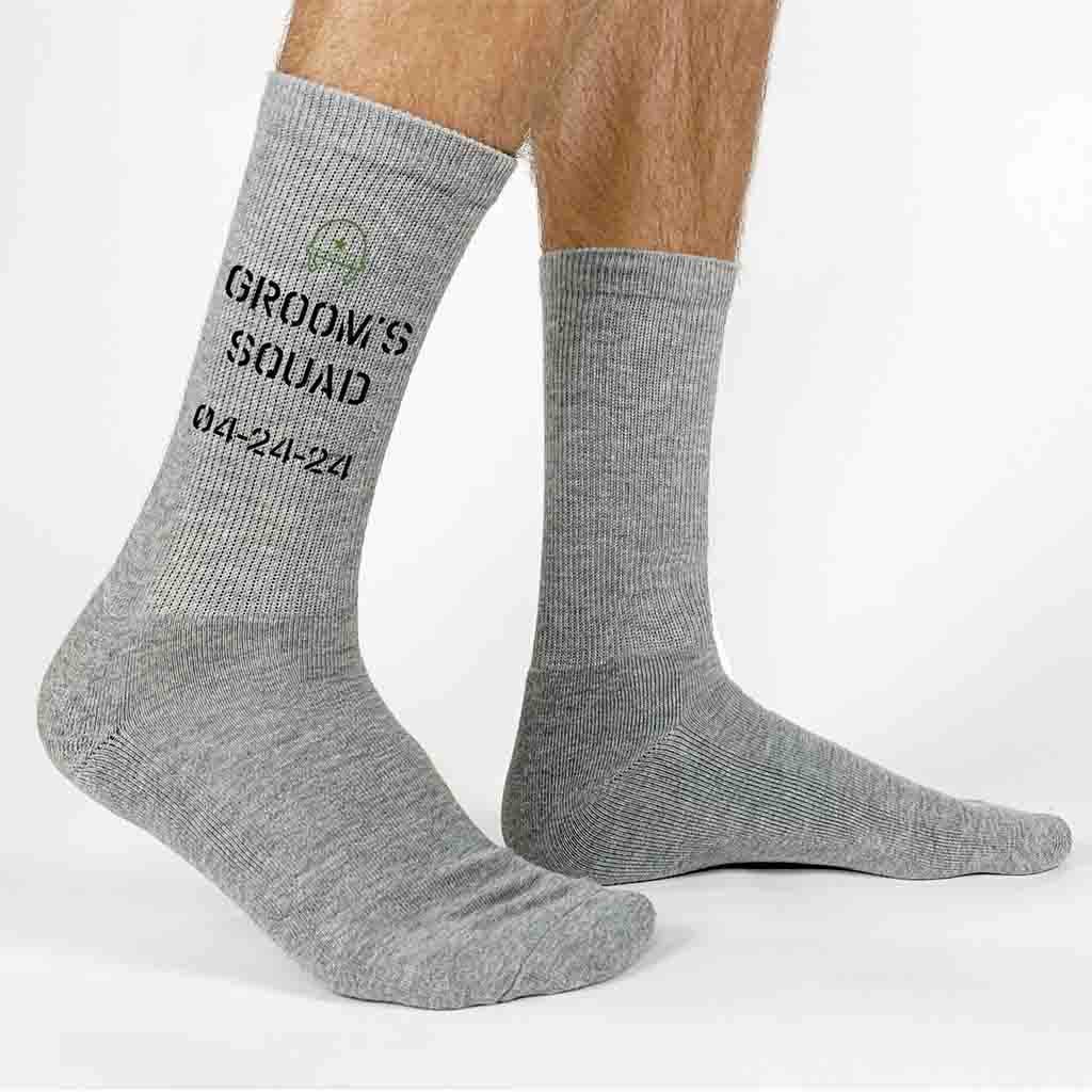 Groom’s Squad - Personalized Wedding Socks with Wedding Date