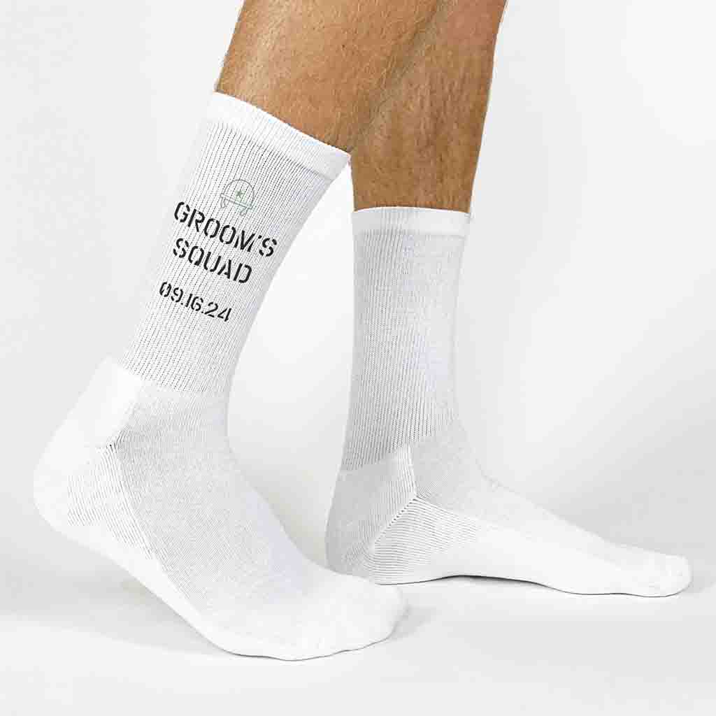 Groom’s Squad - Personalized Wedding Socks with Wedding Date