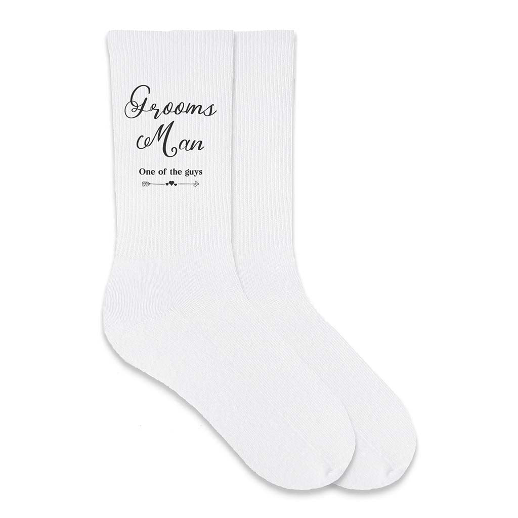 Groomsmen Wedding Party Socks with Fun Saying