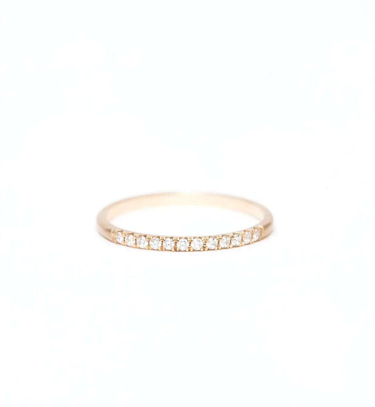 Half Round Semi Pavé Ring