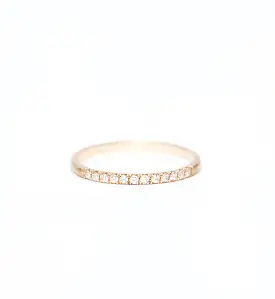 Half Round Semi Pavé Ring