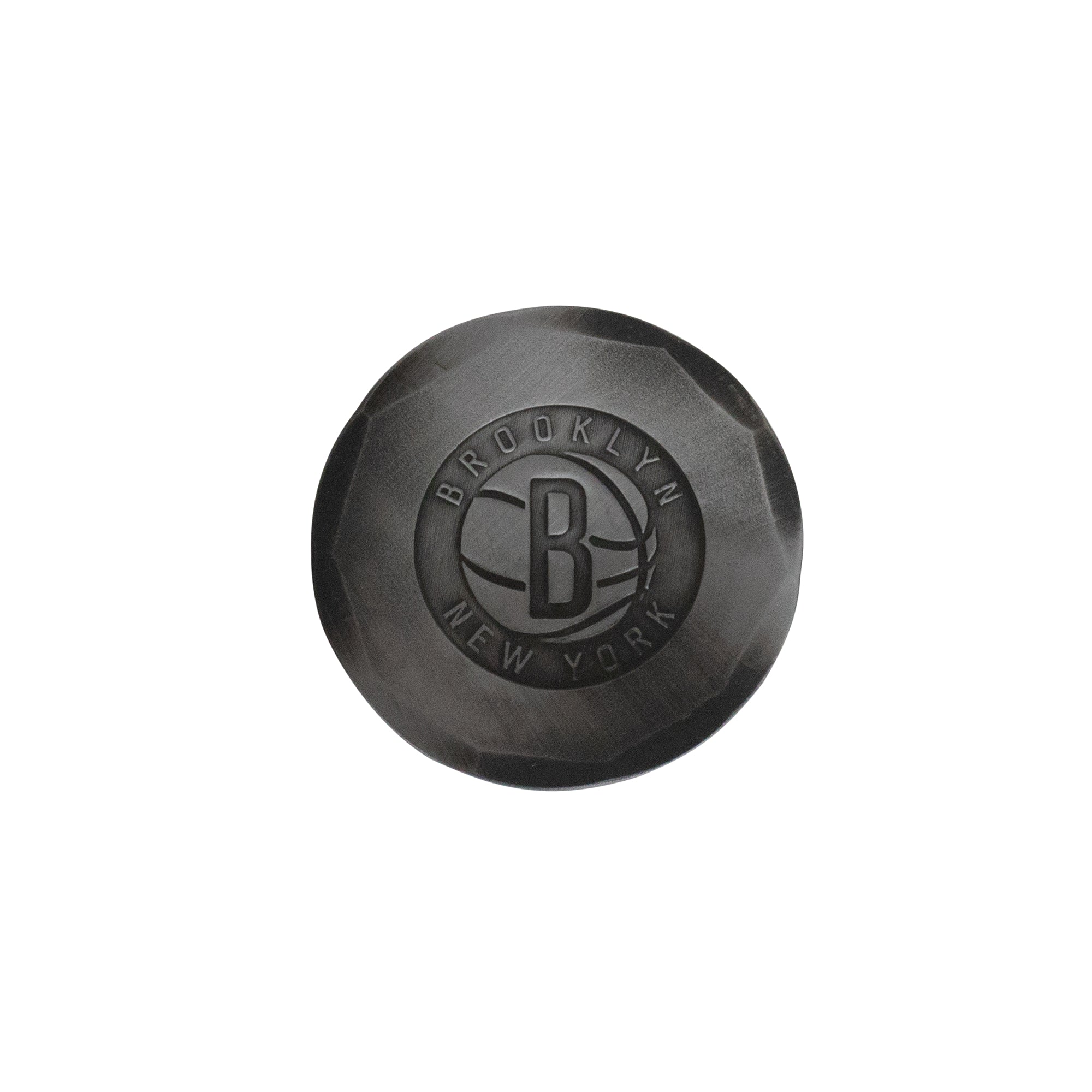 Hand Forged Brooklyn Nets Ball Mark - Steel