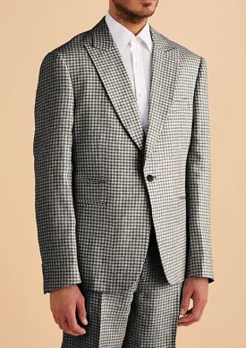 Inserch Linen Houndstooth Blazer BL269-00041 Black & White