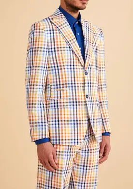 Inserch Seersucker Check Blazer BL271-00056 White Multi