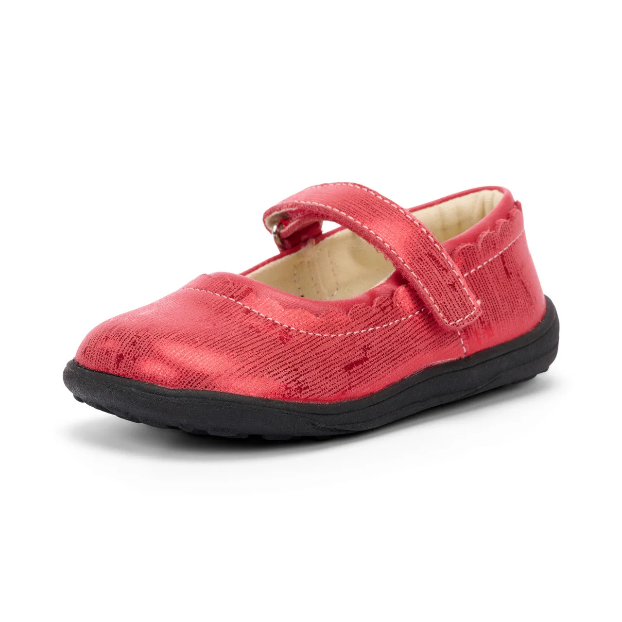 Jane II Kid's Mary Jane Dress Shoe - Red Metallic