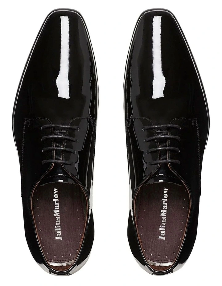 Lace Up Dress Shoe in Jet Black