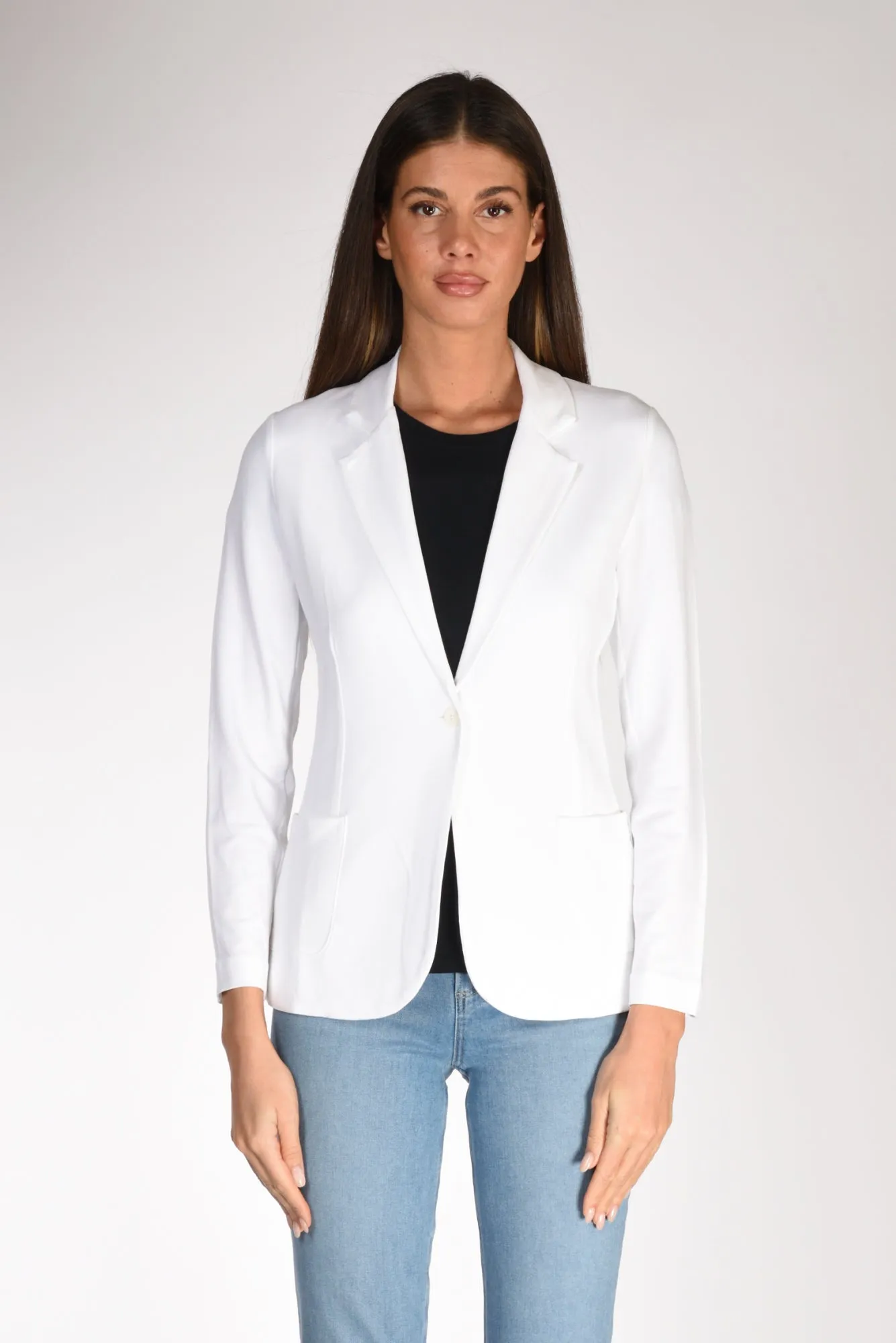 Majestic Filatures Paris Blazer Tessuto Bianco Donna